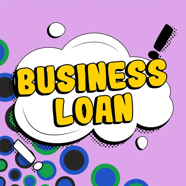 Text Sign Showing Business Loan Word Written Credit Mortgage Financial —  Fotos de Stock