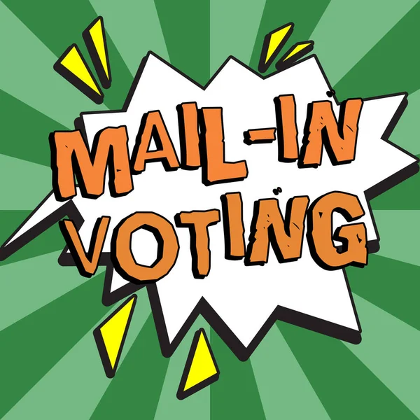 Hand Writing Sign Mail Voting Business Approach Voting Election Ballot — Stock Fotó