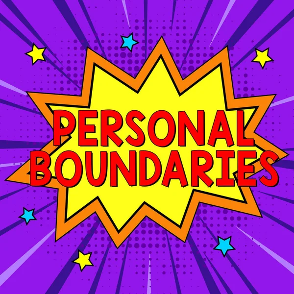 Handwriting Text Personal Boundaries Business Overview Something Indicates Limit Extent — Stock Photo, Image