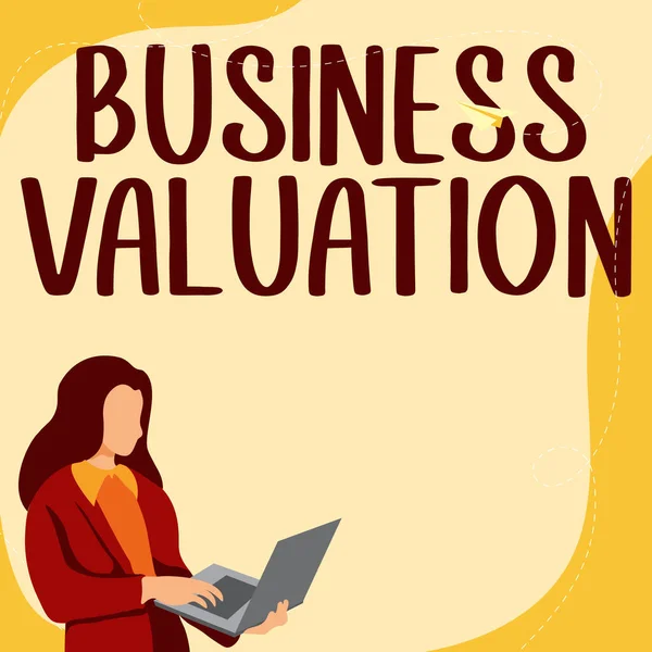 Text Showing Inspiration Business Valuation Business Showcase Determining Economic Value — Foto Stock
