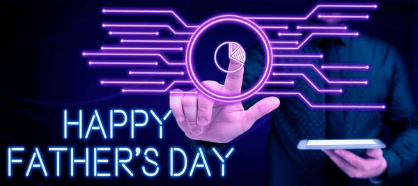 Text caption presenting Happy Fathers Day, Business approach time of year to celebrate fathers all over the world