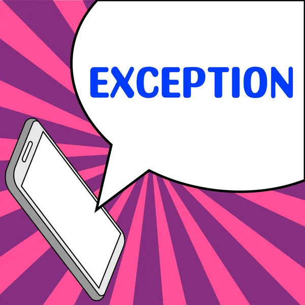 Writing Displaying Text Exception Internet Concept Person Thing Excluded General — Stockfoto