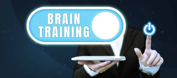 Inspiration Showing Sign Brain Training Business Concept Mental Activities Maintain — Stock Photo, Image