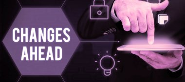 İlerideki Değişiklikleri gösteren metin işareti, Değiştirilme ya da başka bir değişimle değiştirilme anlamına gelen Kavram