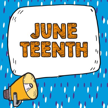 ABD 'de köleliğin sona ermesinin anısına ABD' de el yazısı imzası Haziran Teenth, kavramsal fotoğraf yasal bayramı