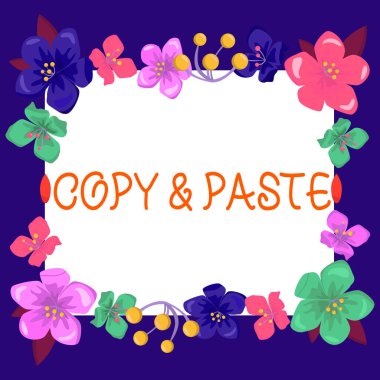Text caption presenting Copy Paste, Business overview an imitation, transcript, or reproduction of an original work