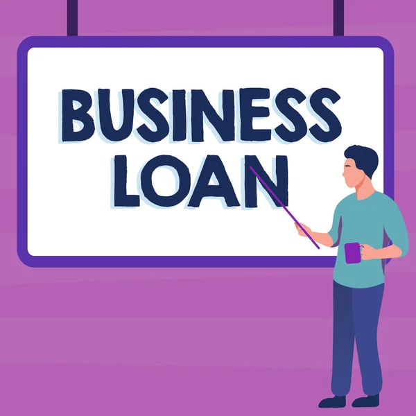 Handschriftlicher Text Business Loan Internet Konzept Credit Mortgage Financial Assistance — Stockfoto