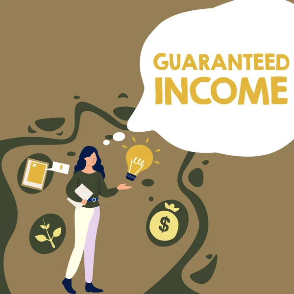 Writing Displaying Text Guaranteed Income Word Earnings Property Rental Other — Stockfoto