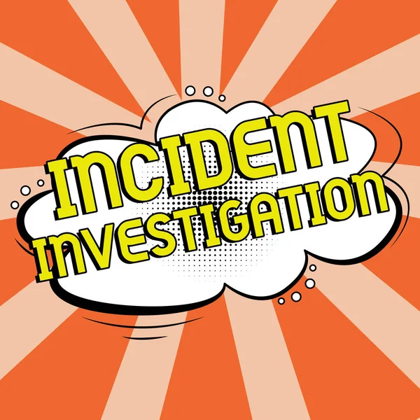 Texto Inspirador Investigação Incidentes Conceito Internet Responsável Pela Integridade Incidente — Fotografia de Stock