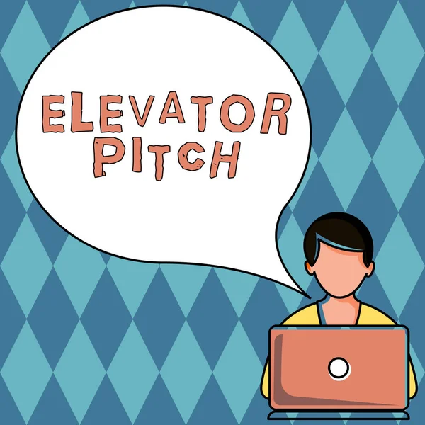 Inspiration Showing Sign Elevator Pitch Concept Meaning Persuasive Sales Pitch — Stockfoto