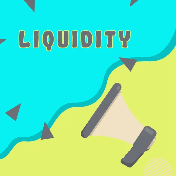 Texte Manuscrit Liquidité Vitrine Commerciale Encaisse Soldes Bancaires Liquidité Marché — Photo