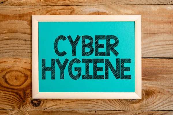 Εννοιολογική Απεικόνιση Cyber Hygiene Επιχειρηματική Επισκόπηση Βήματα Που Λαμβάνουν Χρήστες — Φωτογραφία Αρχείου