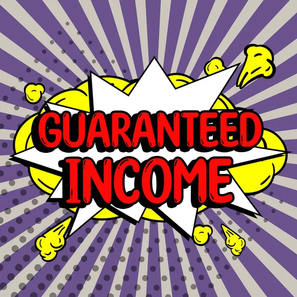 Text Sign Showing Guaranteed Income Business Concept Earnings Property Rental — Stockfoto