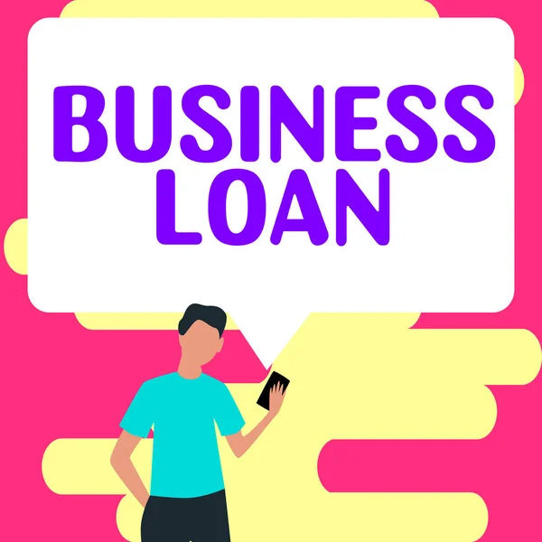 Schreiben Von Textanzeigen Business Loan Konzept Bedeutet Credit Mortgage Financial — Stockfoto