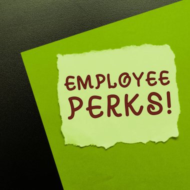 Inspiration showing sign Employee Perks, Conceptual photo Worker Benefits Bonuses Compensation Rewards Health Insurance