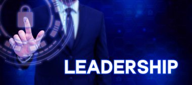 Conceptual display Leadership, Business idea Ability Activity involving leading a group of people or company