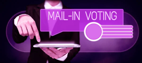 Text Caption Presenting Mail Voting Business Showcase Voting Election Ballot — Photo