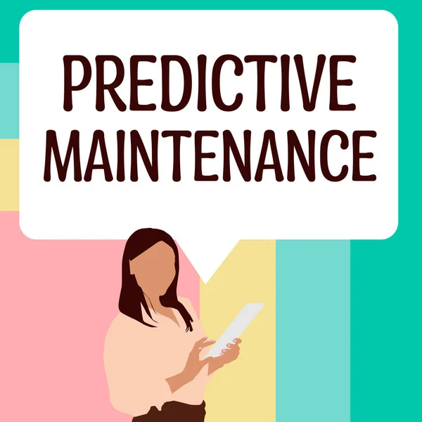 Conceptual Display Predictive Maintenance Word Predict Equipment Failure Condition Might — Stockfoto