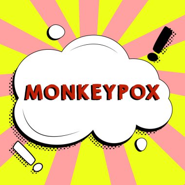 Conceptual display Monkeypox, Business overview poxvirus of Africa caused by chiefly in wild rodents and primates