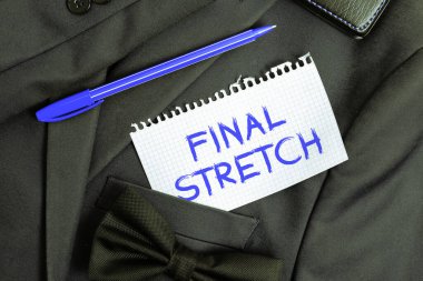 Kavramsal başlık Son Esneme, İş Vitrini Son Bacak Kapanış Yuvarlak Son Sahne Finali