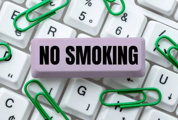 Texto Escritura Mano Fumar Concepto Negocio Usando Tabaco Está Prohibido —  Fotos de Stock