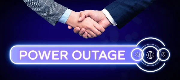 Testo Che Mostra Ispirazione Power Outage Business Concept Capacità Influenzare — Foto Stock
