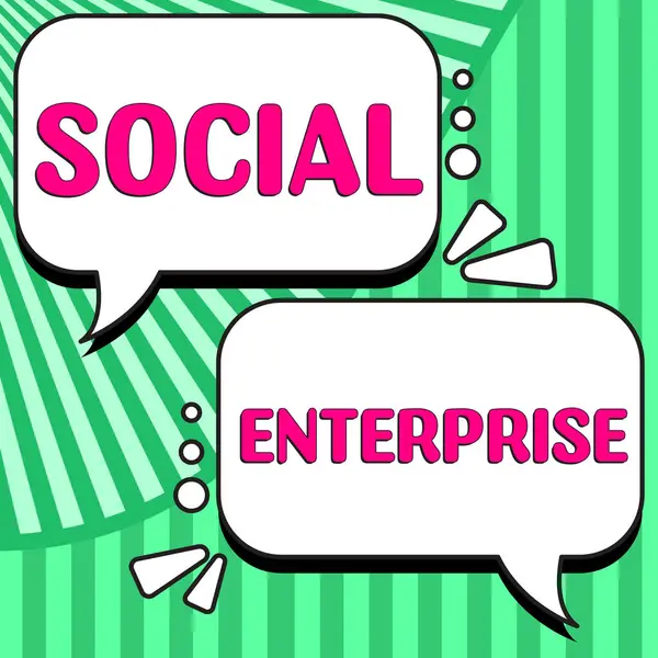 Conceptual Display Social Enterprise Business Approach Business Makes Money Socially — Stok fotoğraf