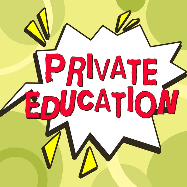 Bildunterschrift Präsentation Privater Bildung Geschäftsansatz Zugehörigkeit Zur Verwendung Bestimmter Personen — Stockfoto