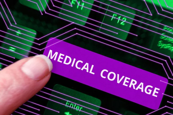Conceptual Display Medical Coverage Concept Meaning Inclusion Scope Insurance Policy — 스톡 사진
