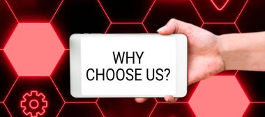 Markamızı diğer argümanlara tercih etmek için neden bizi, iş yaklaşımını, sebepleri sunan metin başlığı