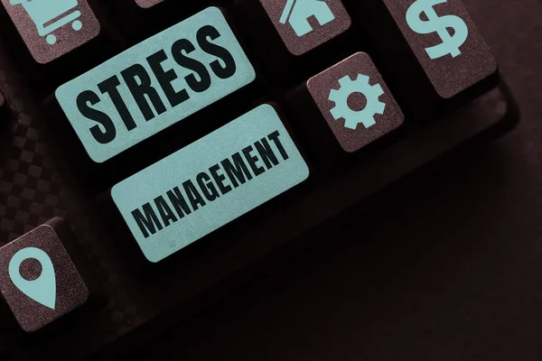 Handwriting Text Stress Management Business Showcase Learning Ways Behaving Thinking — 图库照片