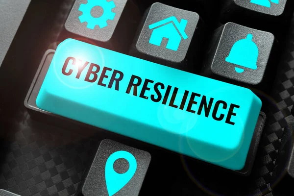 Texto Que Muestra Inspiración Cyber Resilience Concepto Que Significa Medir —  Fotos de Stock