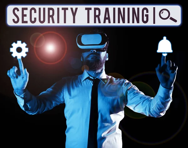 Writing displaying text Security Training, Business concept providing security awareness training for end users