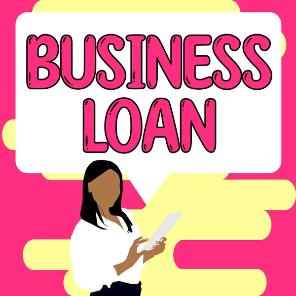 Handschriftlicher Text Business Loan Word Credit Mortgage Financial Assistance Cash — Stockfoto