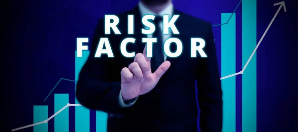 Text Popisující Rizikový Faktor Obchodní Přístup Něco Zvyšuje Pravděpodobnost Člověka — Stock fotografie