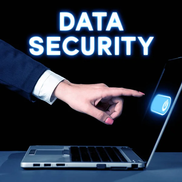 Inspiração Mostrando Sinal Segurança Dados Abordagem Negócios Confidencialidade Disk Encryption — Fotografia de Stock
