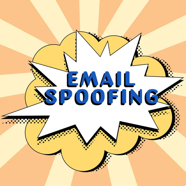 Handwriting Text Email Spoofing Business Concept Secure Access Content Email — Stok fotoğraf