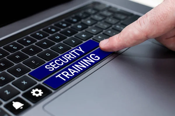 Handwriting text Security Training, Word for providing security awareness training for end users