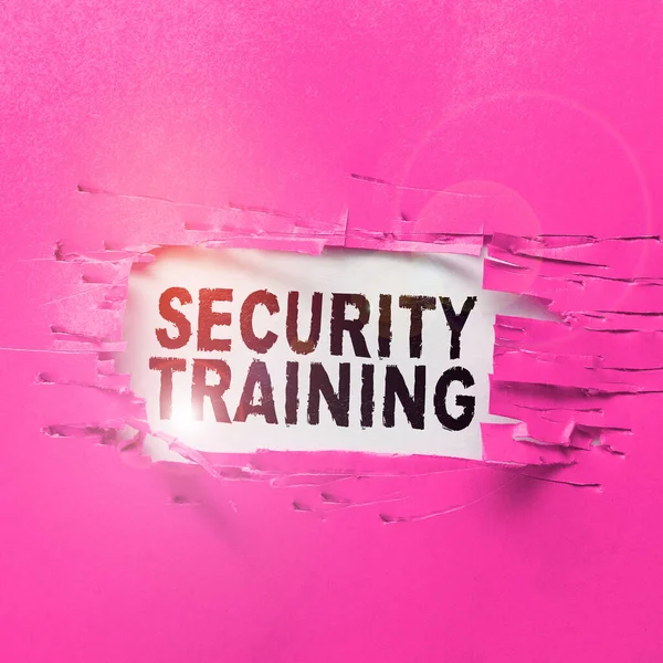 Conceptual display Security Training, Word Written on providing security awareness training for end users