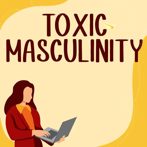 Κείμενο Έμπνευσης Toxic Masculinity Internet Concept Περιγράφει Στενό Κατασταλτικό Τύπο — Φωτογραφία Αρχείου