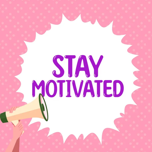 Handwriting Text Stay Motivated Business Overview Reward Yourself Every Time — Stock Photo, Image