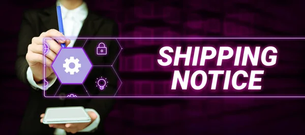 Inspiration Showing Sign Shipping Notice Business Concept Ships Considered Collectively — Foto Stock