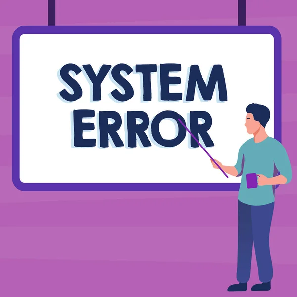 Conceptual Caption System Error Word Technological Failure Software Collapse Crash — Stock Fotó