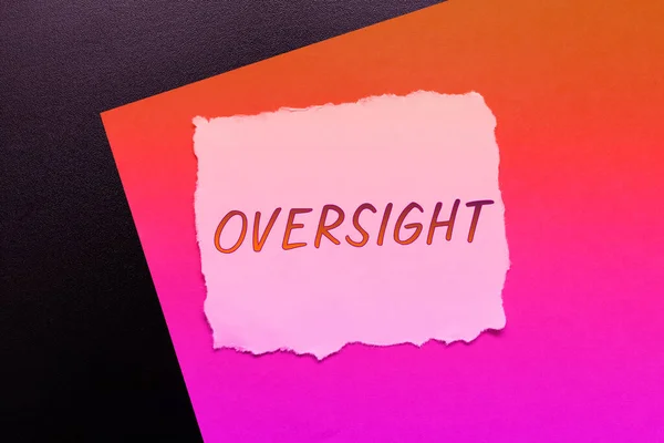 Text Showing Inspiration Oversight Business Idea Watch Organize Job Make — Stok Foto