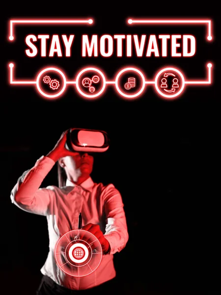 Conceptual Display Stay Motivated Concept Meaning Reward Yourself Every Time — Stock Photo, Image