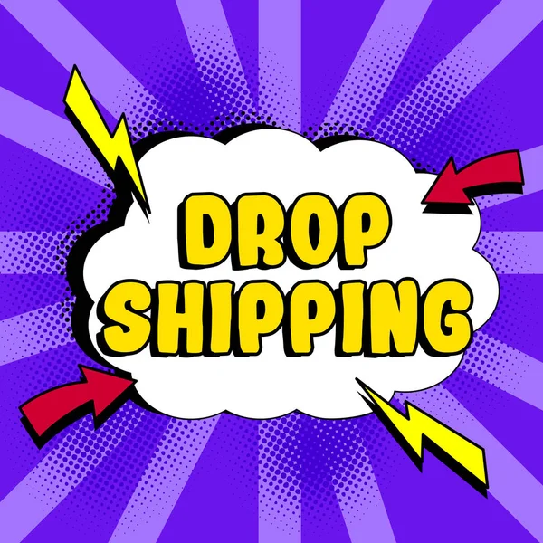 Inspiration Showing Sign Drop Shipping Concept Meaning Send Goods Manufacturer — Stock Photo, Image
