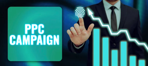 Text Sign Showing Ppc Campaign Business Approach Use Ppc Order — Stockfoto