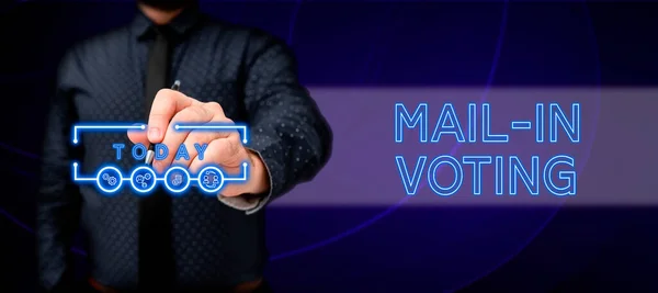 Didascalia Testo Che Presenta Mail Voting Voto Fotografico Concettuale Elezione — Foto Stock