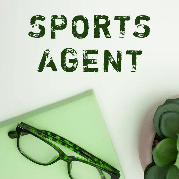 Text Sign Showing Sports Agent Business Concept Person Manages Recruitment — Photo