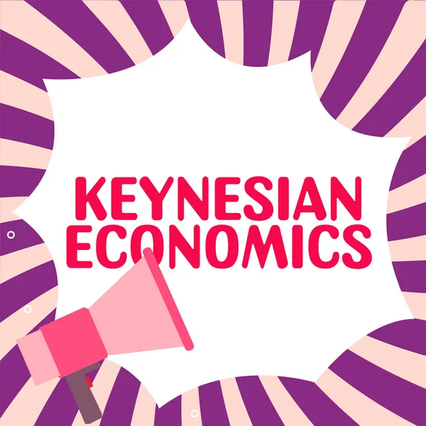 Tekenen Weergeven Keynesiaanse Economie Business Idee Monetaire Fiscale Programma Door — Stockfoto